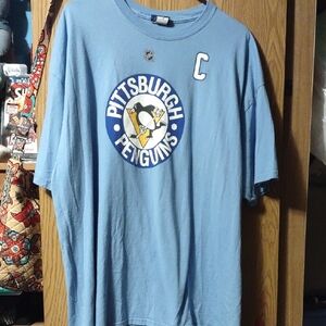 Reebok Light Blue Pittsburgh Penguins Tee
